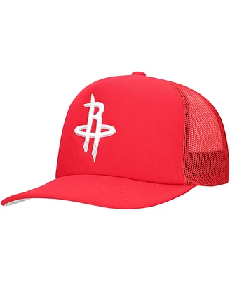 Mitchell & Ness Men's Red Houston Rockets Core Evergreen Otc Trucker Adjustable Hat