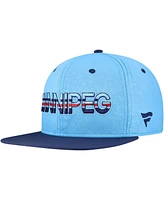 Fanatics Men's Light Blue/Navy Winnipeg Jets Authentic Pro Rink Snapback Hat
