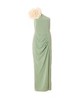 Quiz Women's Scuba Crepe Contrast Corsage Maxi Dress