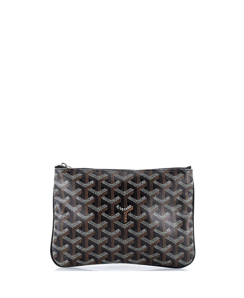 Pre-Owned Goyard Pm Senat Zip Pouch Coated Canvas