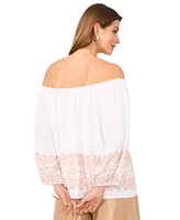 Vince Camuto Women's Printed Off-The-Shoulder Top