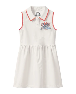 Disney Toddler and Little Girls Minnie Pique Cvc Dress