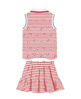 Disney Toddler and Little Girls 2-Piece Minnie Pique Cvc Top Skirt Set