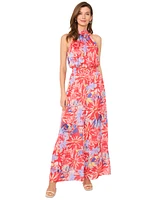 Vince Camuto Women's Printed Halter Wide-Leg Jumpsuit