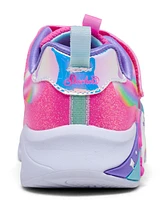 Skechers Toddler Girls S-Lights: Unicorn Chaser Light-Up Fastening Strap Casual Sneakers from Finish Line