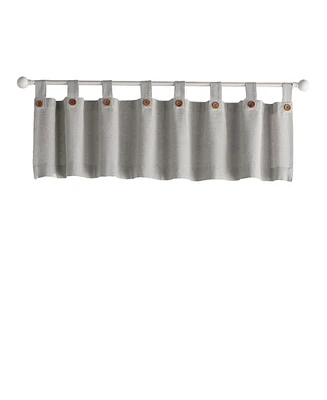 Elrene Home Fashions Tucker Solid Button Window Kitchen Valance