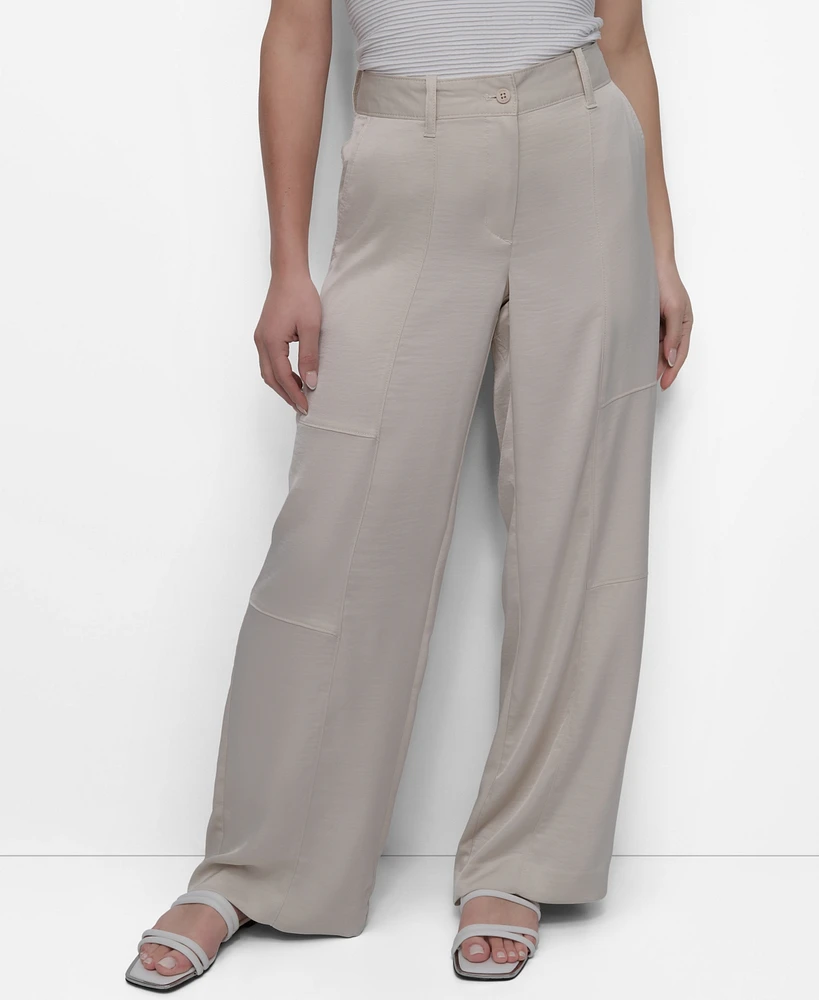 Dkny Women's High-Rise Wide-Leg Trousers