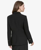 Halston Women's Contrast-Lined Two-Button Blazer