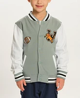 Sovereign Code Little and Big Boys Color Blocked Varsity Jacket