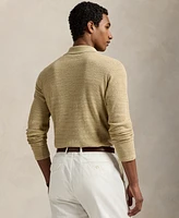 Polo Ralph Lauren Men's Textured Cotton-Linen Shirt Sweater