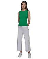 Karl Lagerfeld Paris Women's Scallop-Edge Sleeveless Sweater
