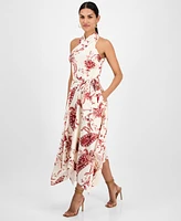 Rachel Roy Women's Lary Floral Asymmetric-Hem Halter Dress