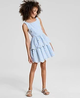 Rare Editions Big Girl Enlarged Flora Eyelet Dress