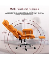 Dyhome Gaming Chair, Racing Office Ergonomic High-Back Pu Leather Reclining Computer Desk Executive Swivel Rolling Chair f