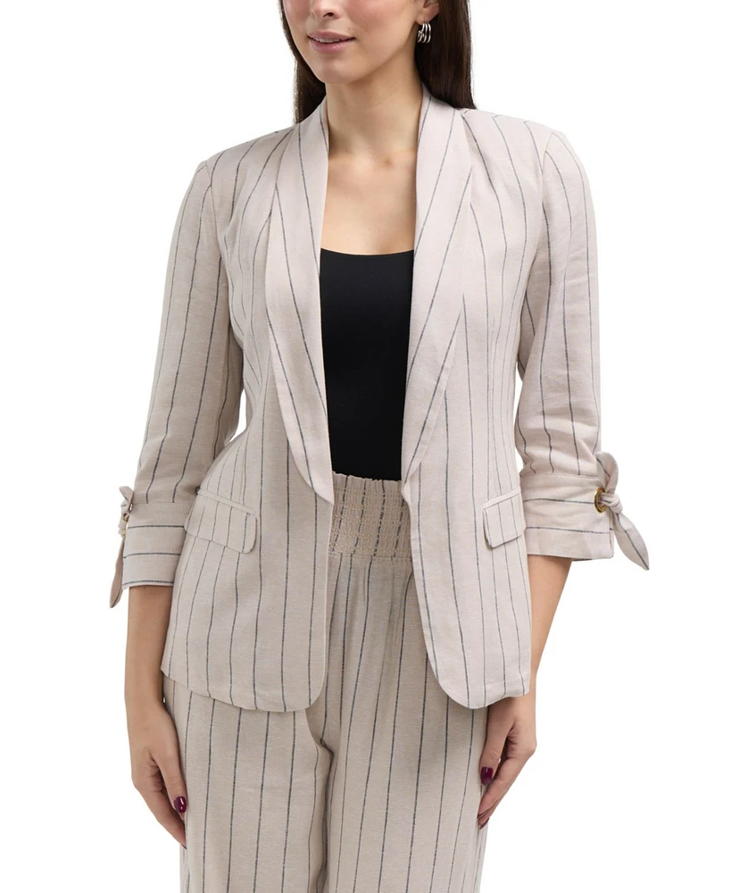 Ellen Tracy Women's Shawl Collar Blazer with Sleeve Grommet