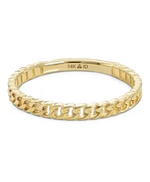 Devata Cuban Link Ring in 14K Gold, Size 7, approx. 1.3 grams.