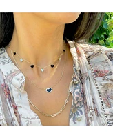 The Lovery Onyx Single Heart Necklace 14K Gold