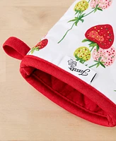 Fiesta Falling Strawberries Mini Cotton Oven Mitt Set, 5.5" x 8"