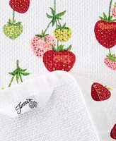 Fiesta Falling Strawberries Cotton Kitchen Towel Set, 16" x 28"