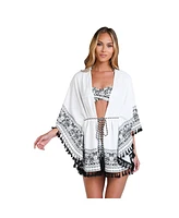 Sunshine 79 Women's Cover Up Swim Ivory Coast Kimono