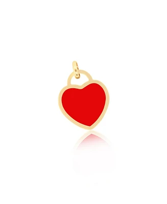 The Lovery Coral Heart Padlock Charm millimeters