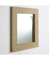 38"W x 2.25"D x 44"H Brennan Natural Framed Decorative Wall Mirror