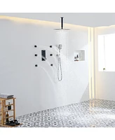French Vernet Thermostatic Shower System - 3-Function Handheld Shower with Child Safety Lock