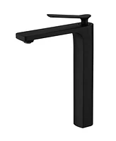 Single Hole Single Handle Bathroom Vessel Sink Faucet With Supply Hose in Matte Black