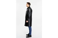 Furniq Uk Men's Leather Trenchcoat