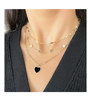 Onyx Heart Padlock Charm