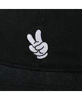 Disney Men's Mickey Mouse Glove Black Unstructured Baseball Cap