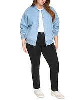Levi's Plus Varsity Cotton Denim Bomber Jacket