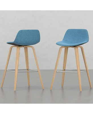 Lovmor Harvard Bentwood Counter/ Bar Height Stool (Set of 2)
