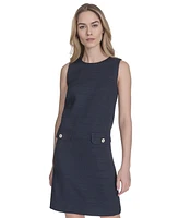 Tommy Hilfiger Women's Sleeveless Flap-Pocket Shift Dress
