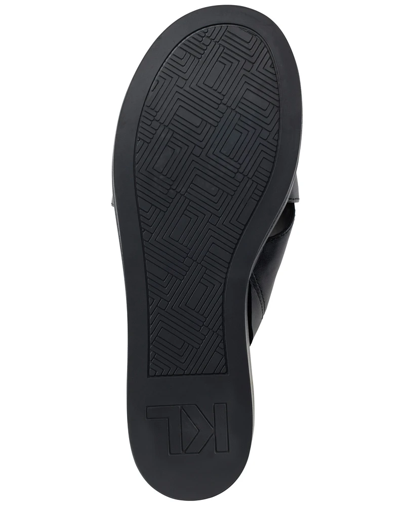 Karl Lagerfeld Paris Women's Caleigh X Band Wedge Sandals