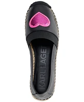Karl Lagerfeld Paris Women's Manika Heart Patch Espadrille Flats