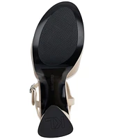 Karl Lagerfeld Paris Women's Hallet Platform Ankle Strap Dress Sandals