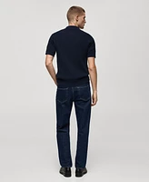 Mango Men's Cotton Structured Polo Shirt
