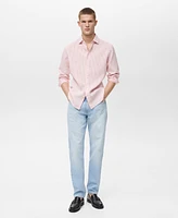 Mango Men's Slim-Fit Striped Linen Shirt