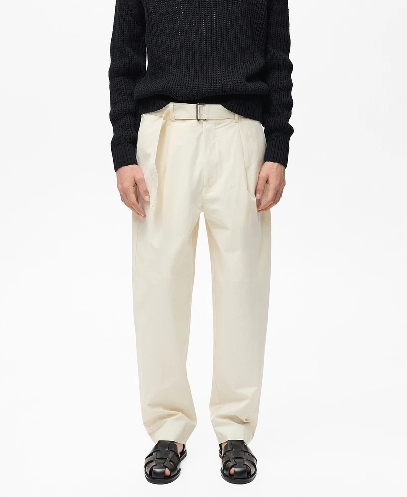 Mango Men's Relaxed Technical Pants