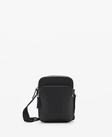 Mango Men's Patent Faux-Leather Shoulder Bag