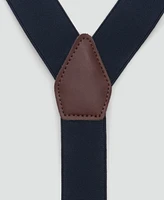 Mango Men's Leather Details Adjustable Elastic Straps