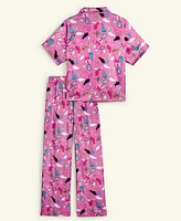 Macy's Flower Show Women's Printed Short-Sleeve Pajama Set, Exclusively at