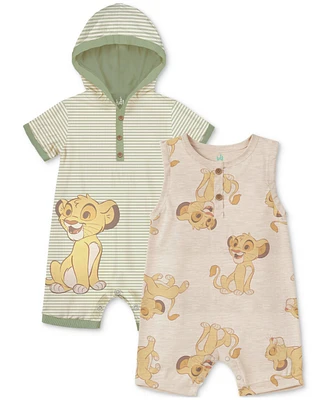 Disney Baby Boys Lion King Rompers, Pack of 2