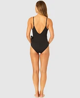 Anne Cole Women's Solid Wrap-Tie One-Piece Swimsuit