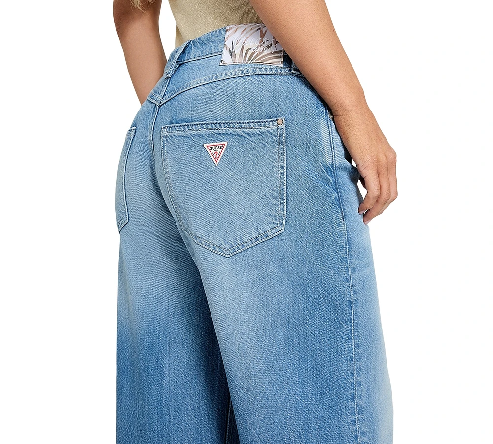Guess Women's Bellflower High Rise Wide-Leg Jeans