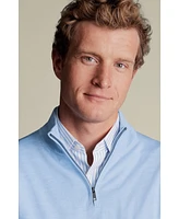 Charles Tyrwhitt Men's Merino Zip Neck Long Sleeve Sweater
