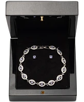 Givenchy Mixed Crystal Flex Bracelet & Stud Earrings Set