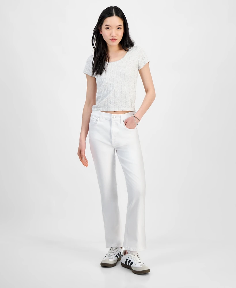 7 For All Mankind Women's High-Waist Slim Kick Jeans