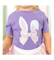 Sweet Wink Toddler Girls Bunny Bow Easter Short Sleeve T-Shirt